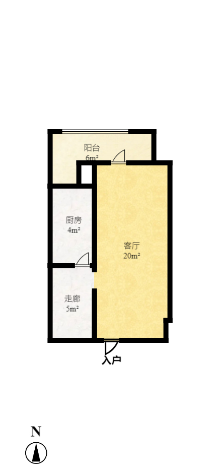 湖湾世景  1室1厅1卫    31.0万室内图1