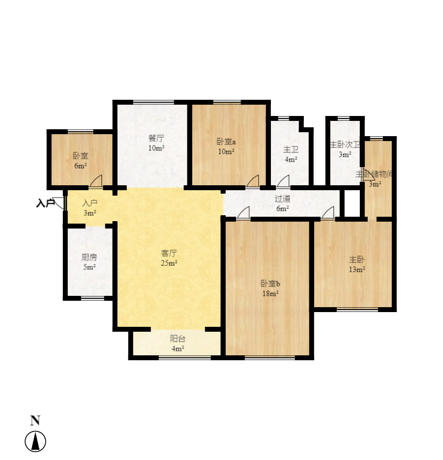 筑夢(mèng)星園  4室2廳2衛(wèi)    126.0萬(wàn)室內(nèi)圖1
