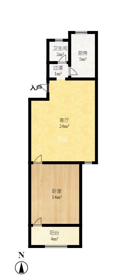 金帆小区  1室1厅1卫   28.50万