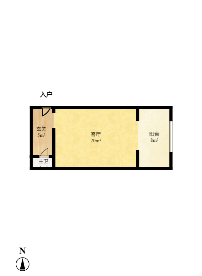 未来漫城 1室1厅1卫 43.80万 未来漫城 1室1厅1卫 43.80万户型图