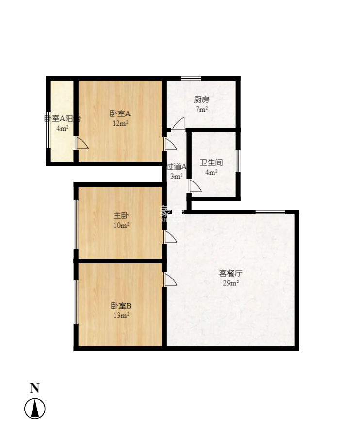 美丽四合院  3室2厅2卫    67.95万