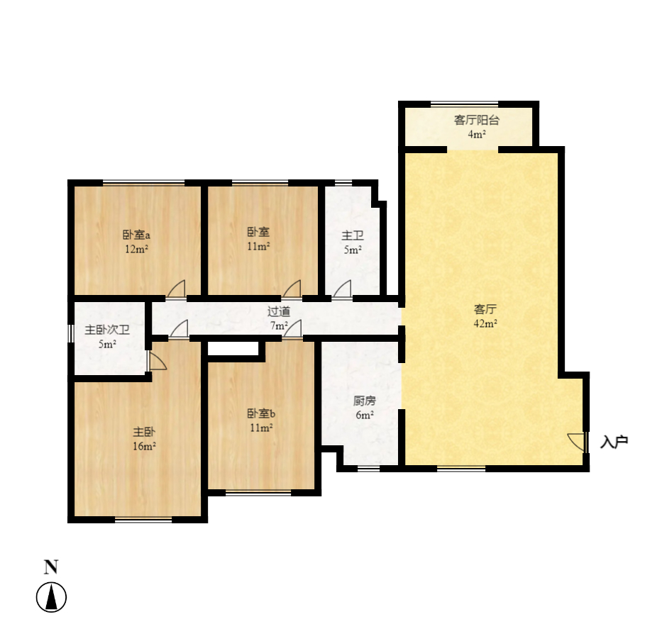 长丰星城 4室2厅1卫 1800.0元/月 长丰星城 4室2厅1卫 1800.0元/月户型图