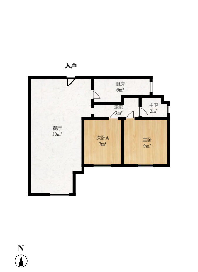 鑫远御文台一期  2室1厅1卫    83.0万室内图1