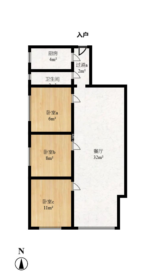 佛奧康橋水岸  3室2廳1衛(wèi)   58.00萬