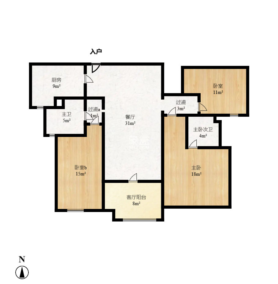 三一街区  3室2厅1卫   120.80万