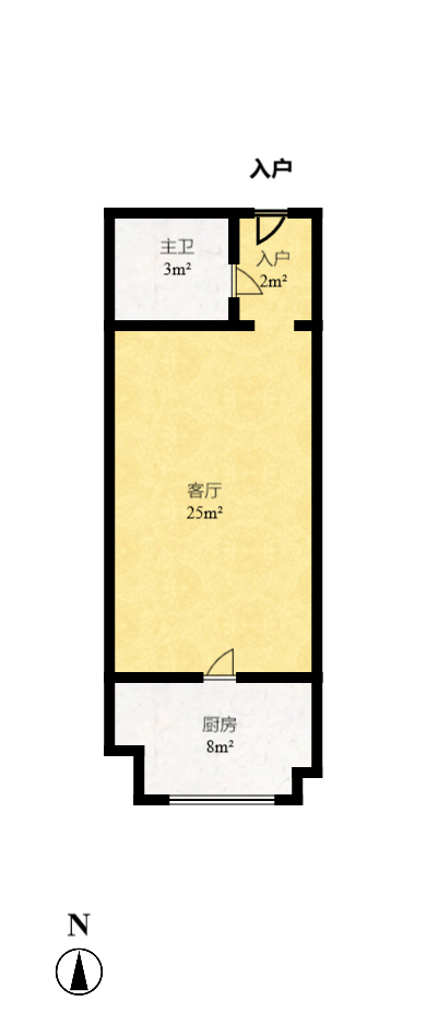 山水湾  1室1厅1卫   29.80万室内图1