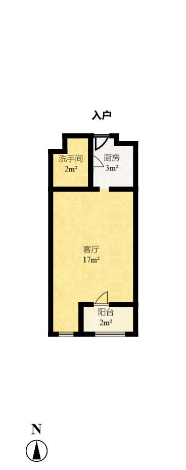 万科城市花园  1室1厅1卫   36.00万室内图1