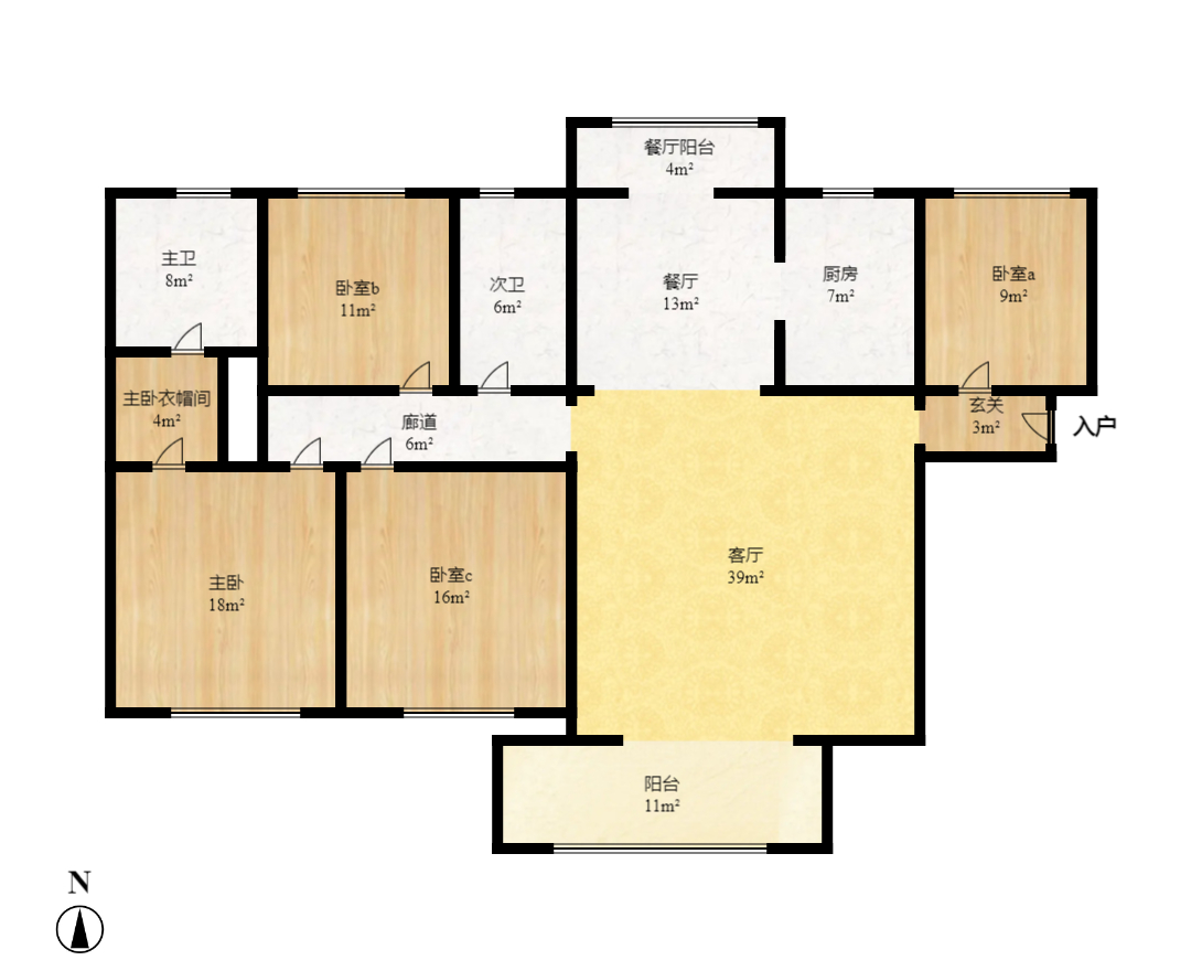 晟通牡丹舸  4室2厅2卫   576.00万室内图1