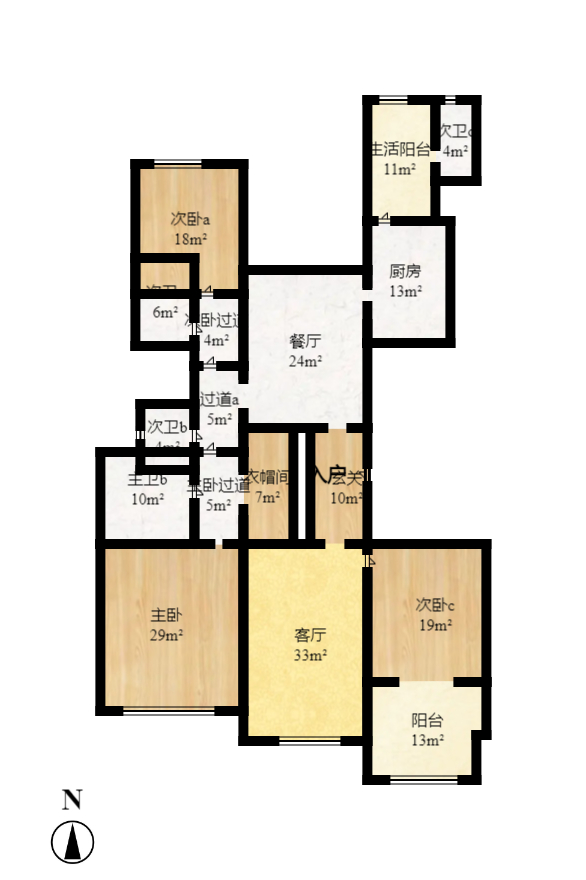 恒大名都  4室2厅4卫   166.00万室内图1