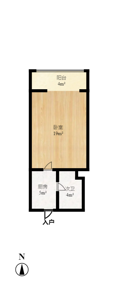 美林银谷  1室1厅1卫   36.00万室内图1
