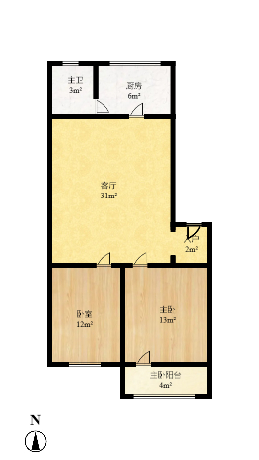 湘绣城  2室2厅1卫   37.50万室内图1