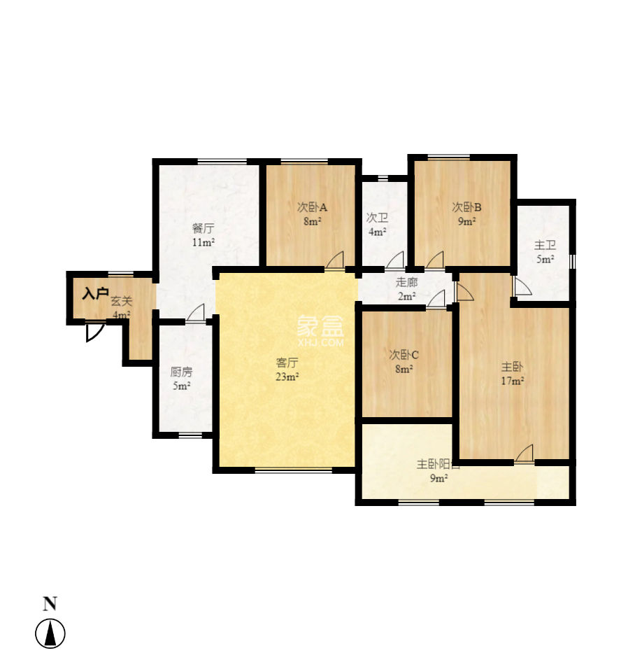 星湖湾一期洋房  4室2厅1卫    280.0万