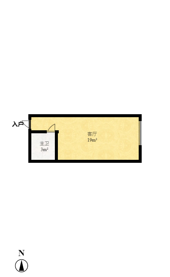松雅轩（埃克斯社区）  1室1厅1卫    21.5万室内图1