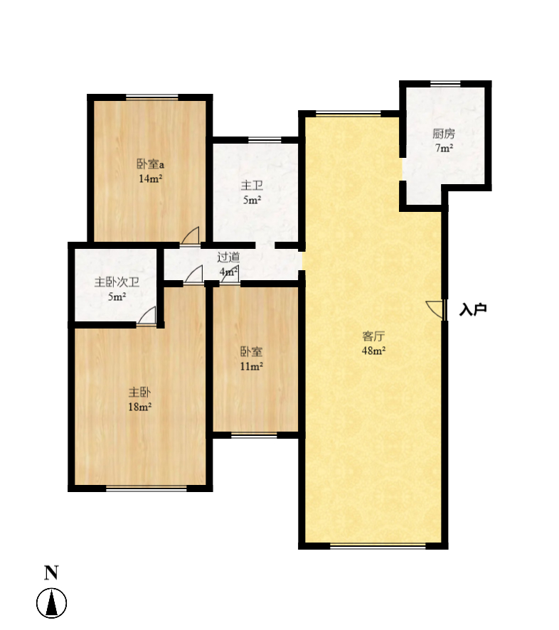 山水湾  3室2厅2卫   131.00万室内图1