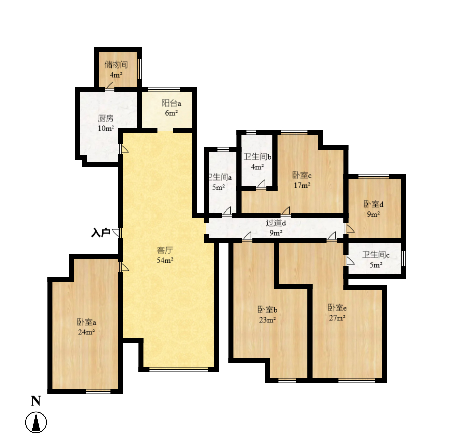 碧桂园南城首府（东宸林海）  5室2厅3卫    210.0万室内图1