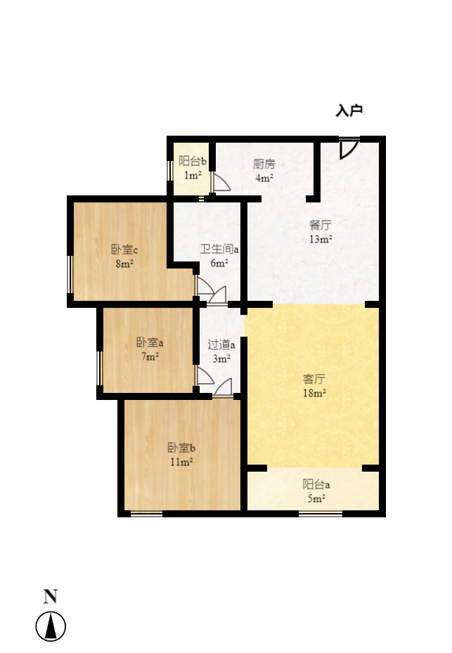 佳兆业君汇上品  3室2厅1卫    40.0万室内图1