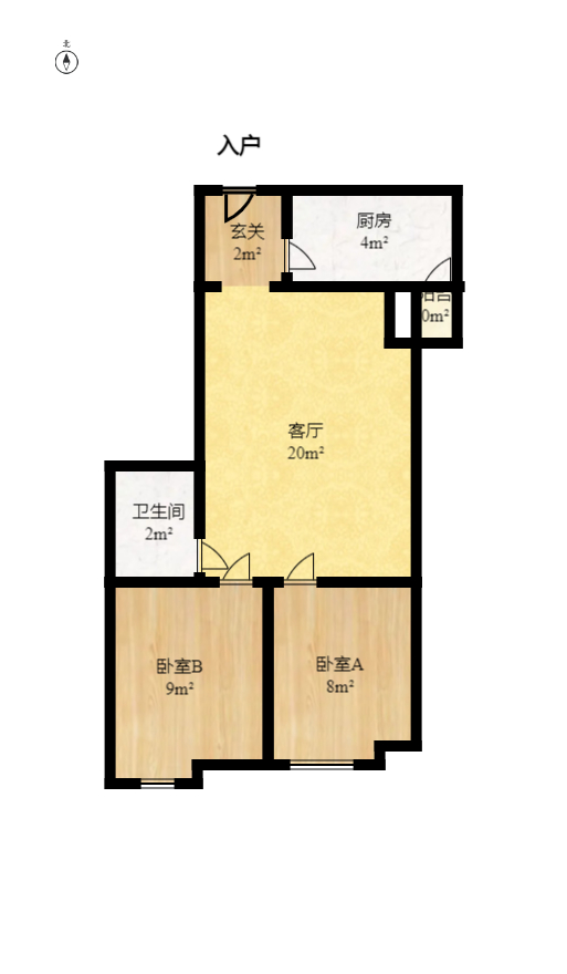 宜家湘頌（景致雅苑）  2室1廳1衛(wèi)    72.0萬室內(nèi)圖1