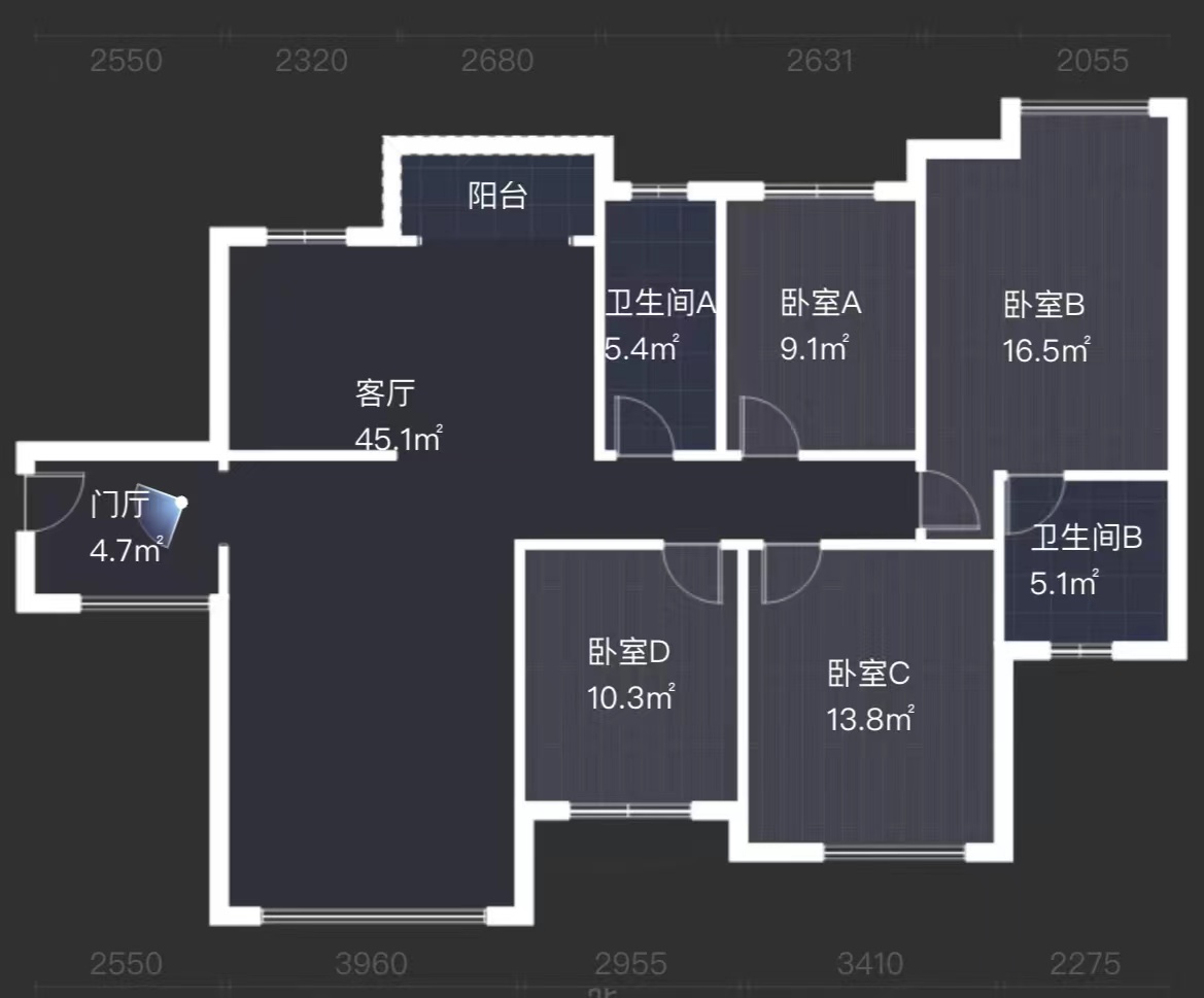 西郡佳园  4室2厅2卫   49.00万室内图1