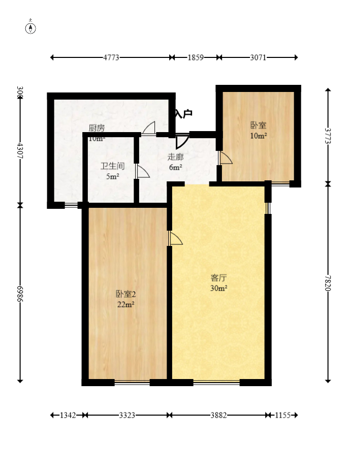 旭辉华庭 3室2厅1卫 50.80万 旭辉华庭 3室2厅1卫 50.80万户型图