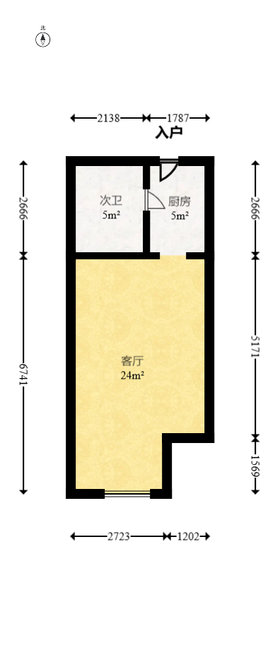 湘腾城市广场  1室1厅1卫   41.80万室内图1