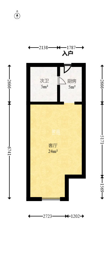 湘騰城市廣場(chǎng)  1室1廳1衛(wèi)   41.80萬(wàn)