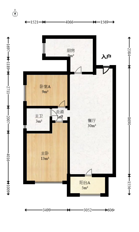 恒大绿洲  2室2厅2卫   101.80万室内图1