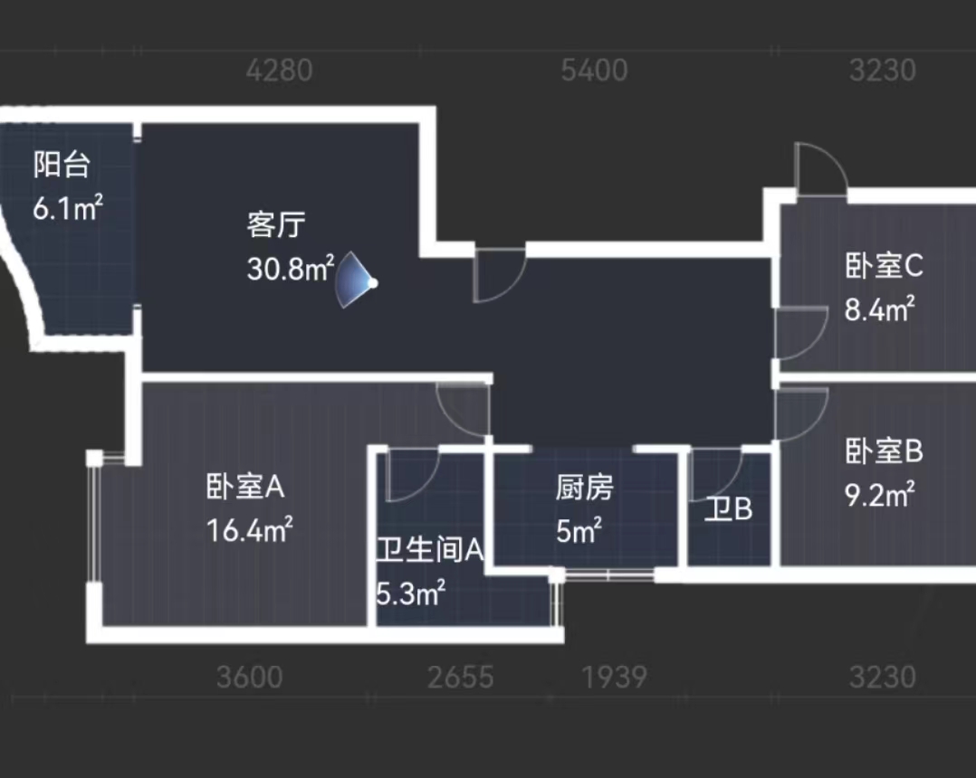 天元区锦绣华都  3室2厅1卫   58.80万