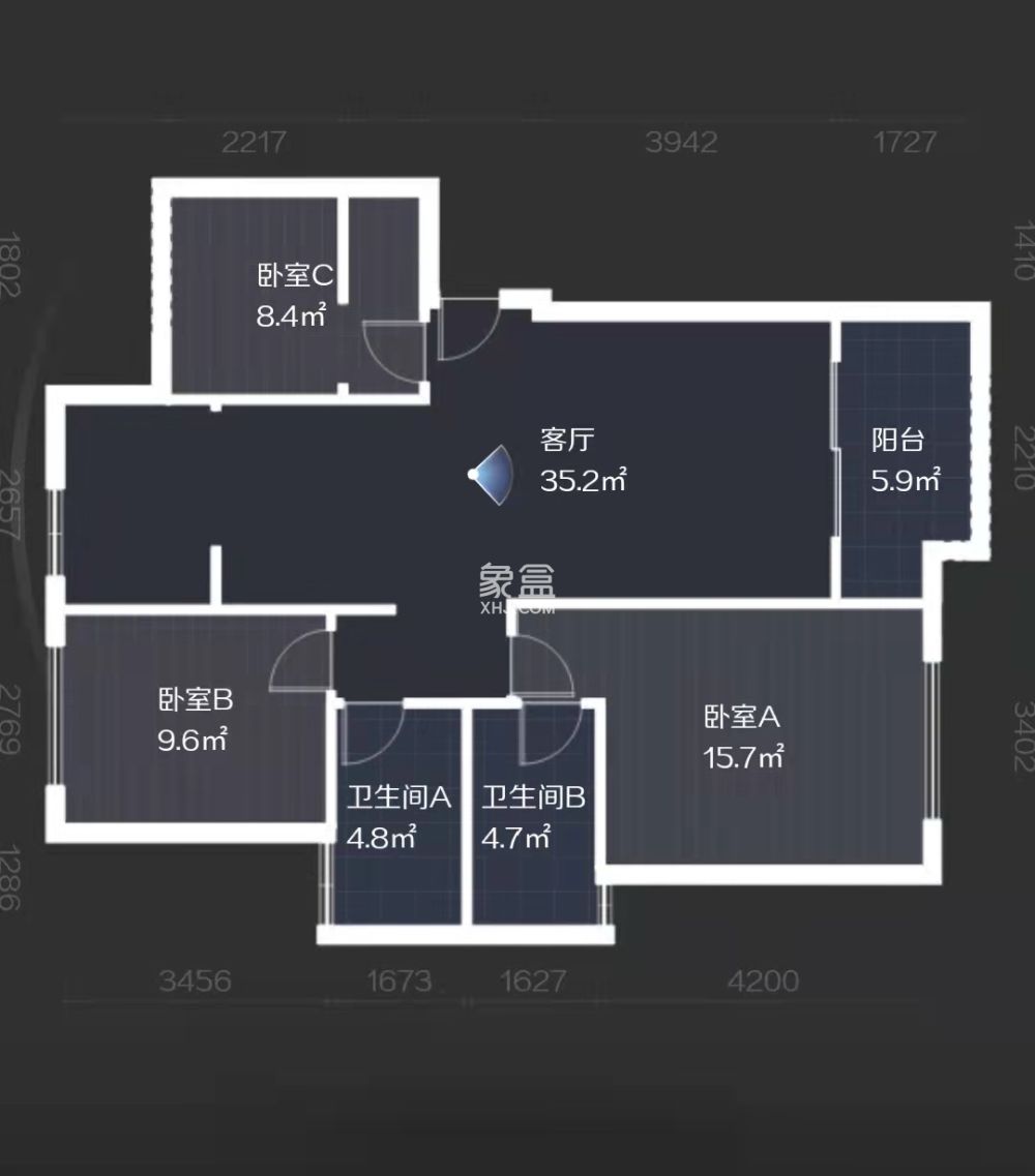 湘银星城  3室2厅2卫    73.8万 湘银星城  3室2厅2卫    73.8万室内图