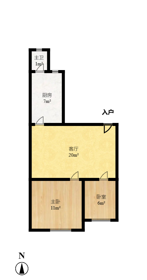 三兴公寓（三兴小区）  2室1厅1卫    35.8万室内图1