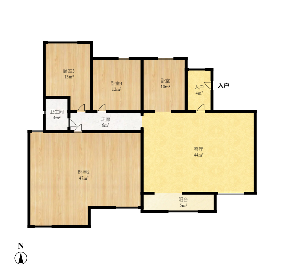 中国铁建国际城一期  4室2厅2卫    106.0万 中国铁建国际城一期  4室2厅2卫    106.0万户型图
