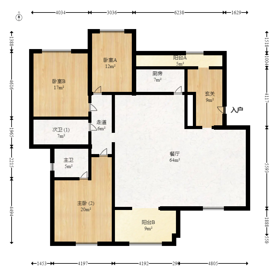托斯卡纳  5室2厅2卫   390.00万室内图1