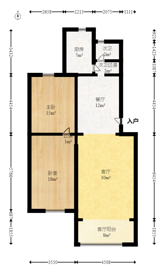 咸嘉新村嘉文苑  3室2厅2卫   90.00万室内图1