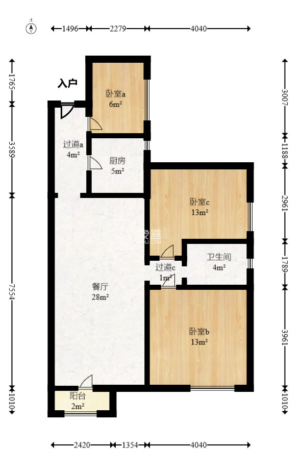 中豪城南时代（中豪南苑）  3室2厅1卫    75.0万