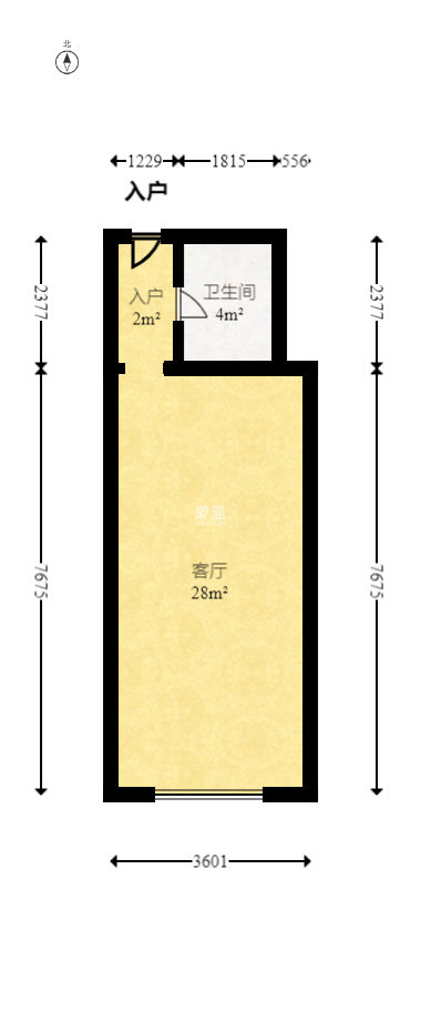 蓝湾国际广场 1室1厅 39.00万