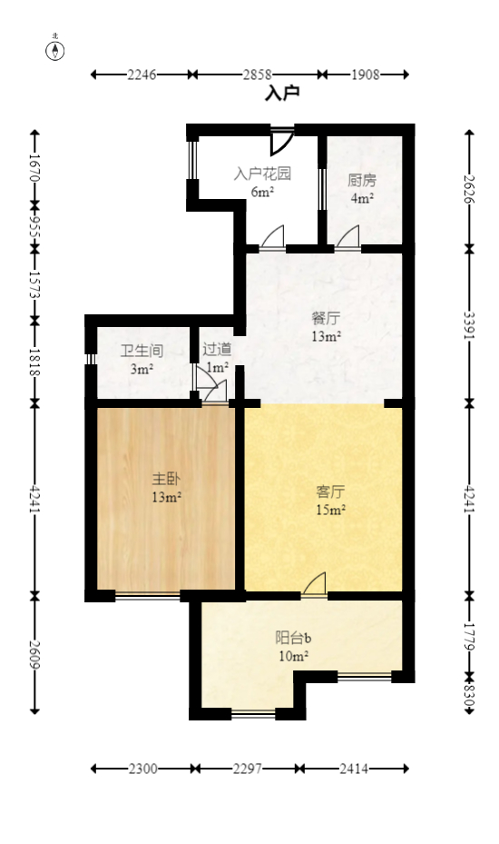 时代倾城一期 2室2厅1卫 70.00万 时代倾城一期 2室2厅1卫 70.00万户型图