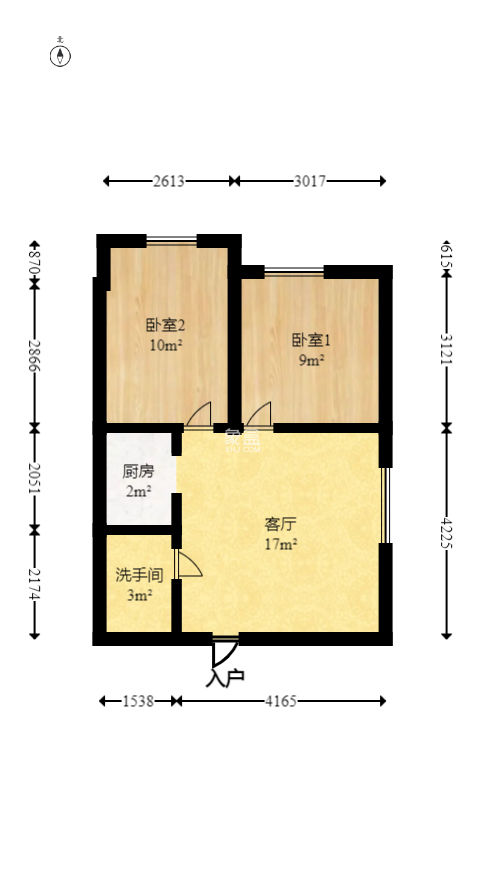 山水庭院  2室1厅1卫    49.82万