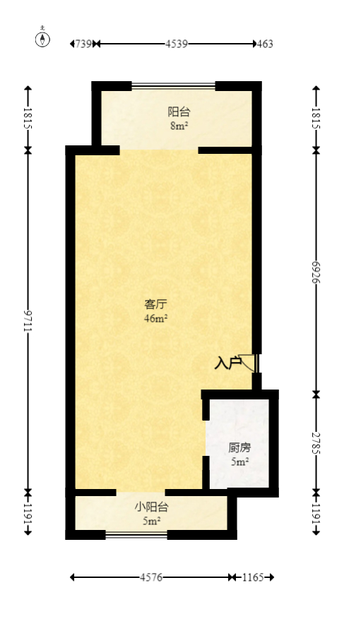 明昇壹城（明昇时代广场）二期  5室2厅3卫   368.00万室内图1