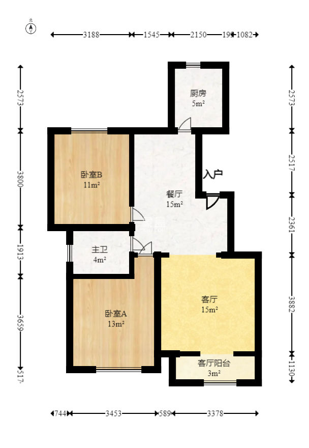 海利科院佳园  2室2厅1卫   87.00万