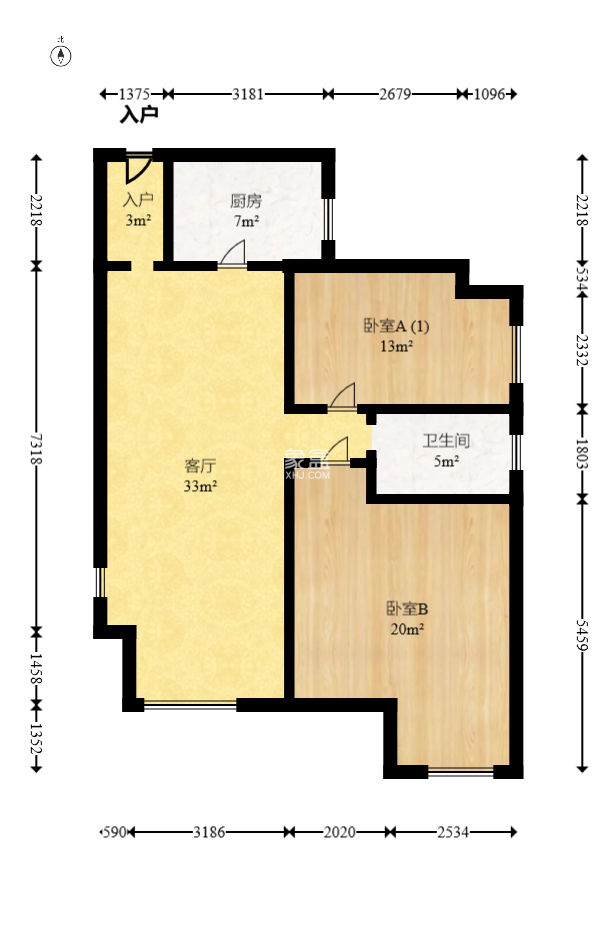 建发汇金国际  2室1厅1卫   127.00万