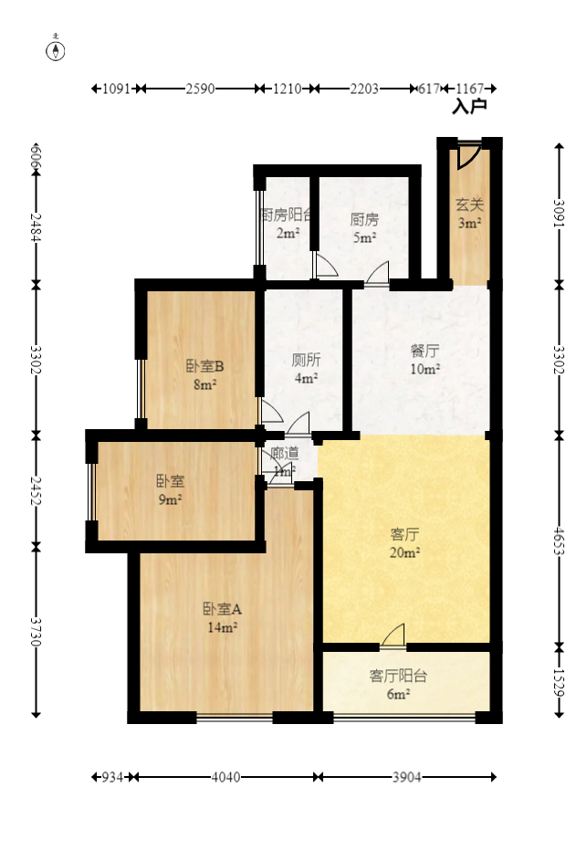 江山帝景哈佛  3室2廳1衛(wèi)    99.8萬室內(nèi)圖1