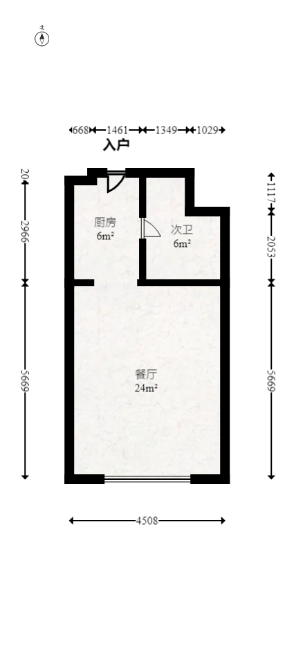 圆泰长沙印  1室1厅1卫   115.00万室内图1