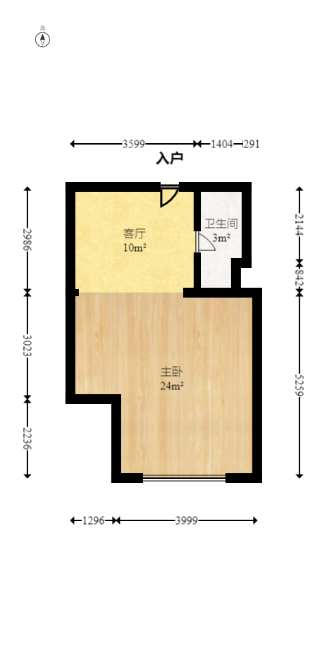 广泰锦苑  1室1厅1卫   36.20万室内图1