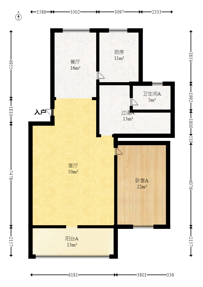 枫景园（春色满园）  5室3厅3卫   172.00万室内图1