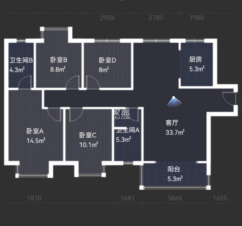 中建江湾壹号  4室2厅2卫    78.0万