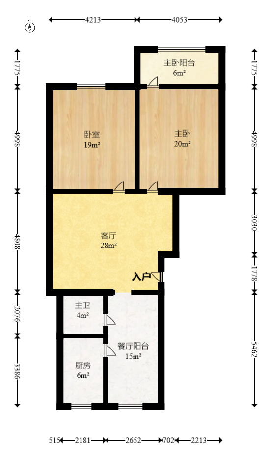 中南汽车世界  3室2厅1卫    46.8万室内图1