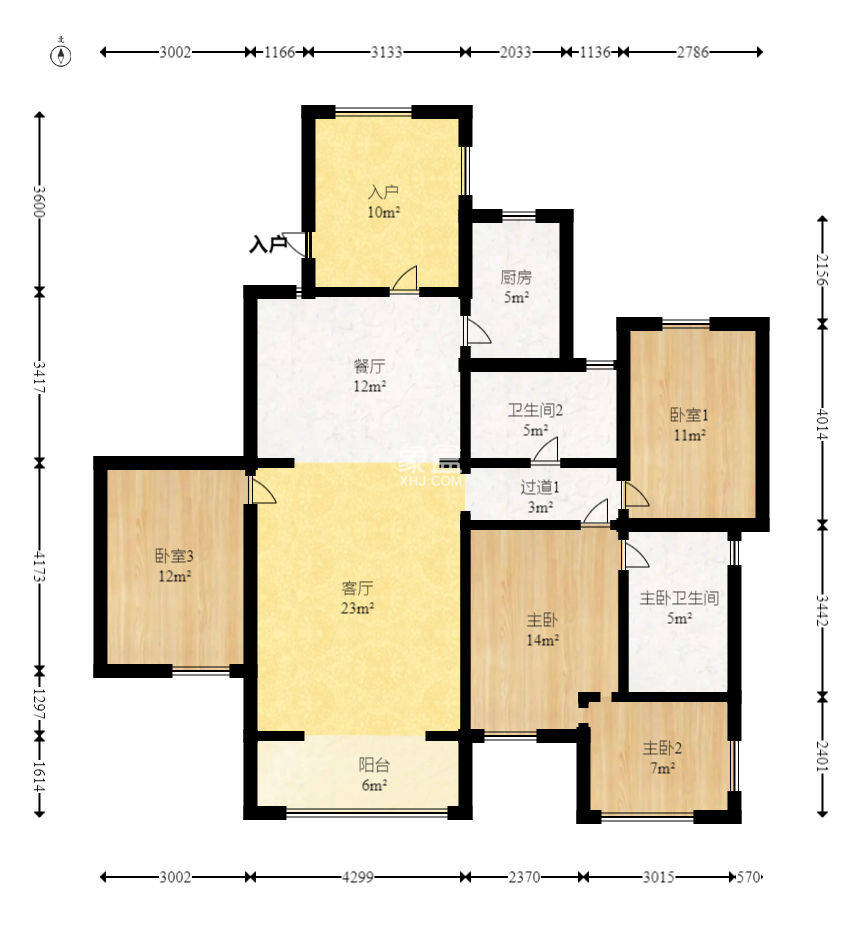 湘江世纪城融江苑  3室2厅2卫    181.3万