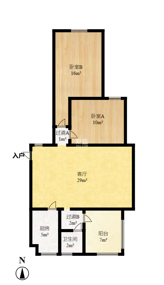 紫晶城  2室2厅1卫   45.00万