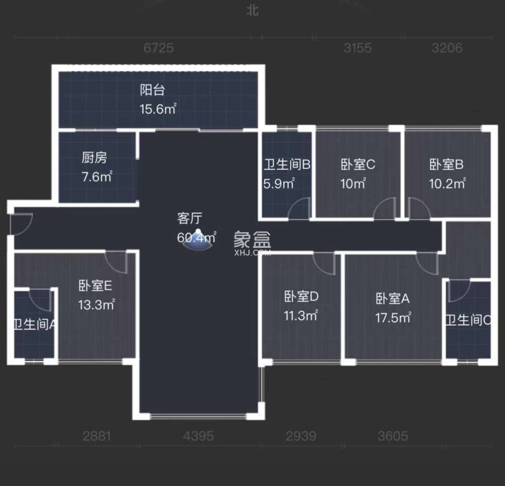 高科壹号领域  4室2厅2卫   150.00万