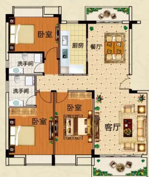 株洲锦绣江山  3室2厅1卫   63.00万