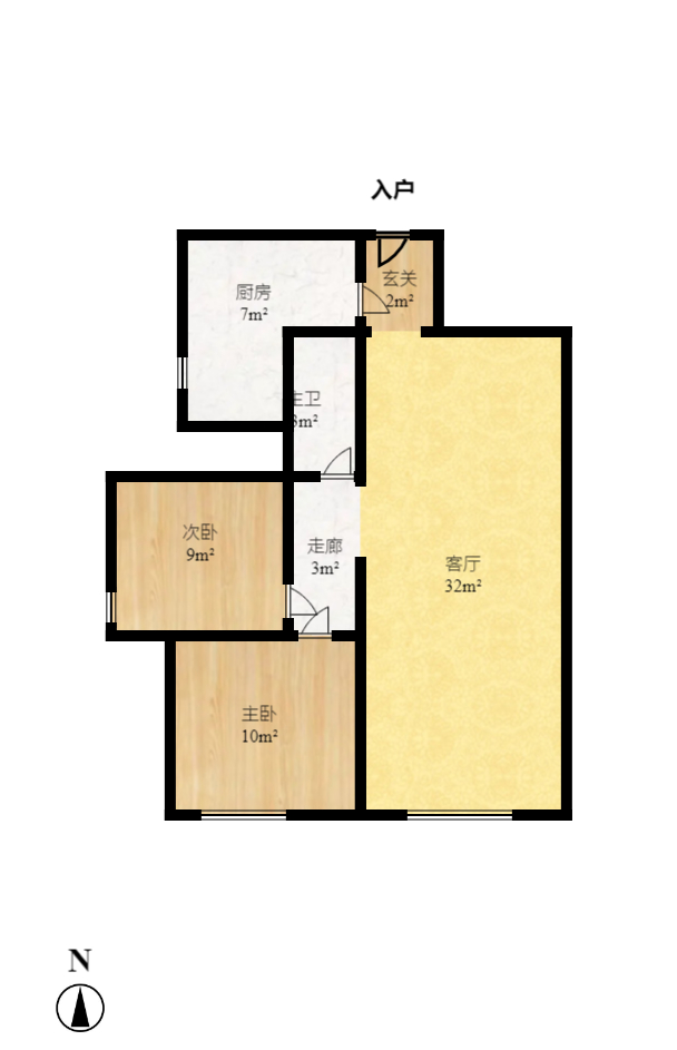 深業(yè)睿城  2室2廳1衛(wèi)    65.8萬(wàn)室內(nèi)圖1
